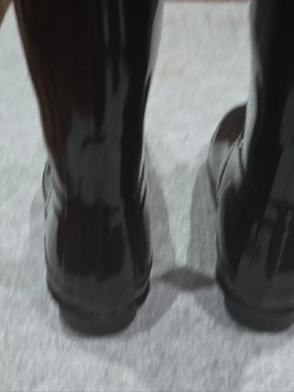 Hunter Gloss Tall Rain Boots in Black